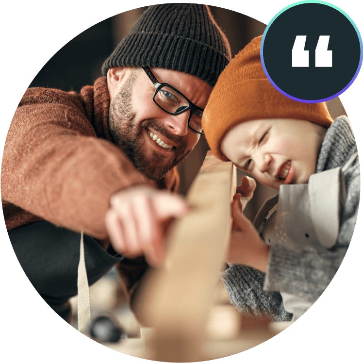 A caregiver and client sharing a warm interaction, used as a reablement testimonial